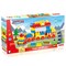 Dolu: Train Set - 89 Pcs - Blocks Assembly Station & Tracks, Yellow-Red-Blue, Push Train, Interactive Brick Building Toy, Toddler & Kids Ages 18mo+